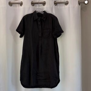GAP Charcoal Short Sleeve Shirt Dress